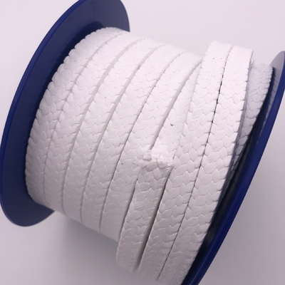 Olie materiaal Wit gevlochten PTFE-klierverpakking voor pompsluiting in maten van 3*3mm tot 60*60mm