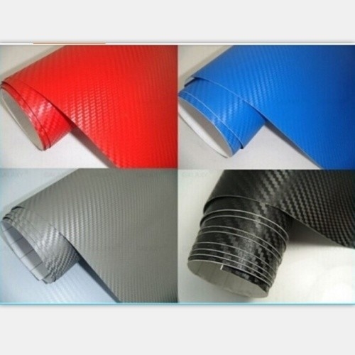 Type Mechanische eigenschappen Auto verpakking vinyl 3D koolstofvezel film in roze voor uw eisen