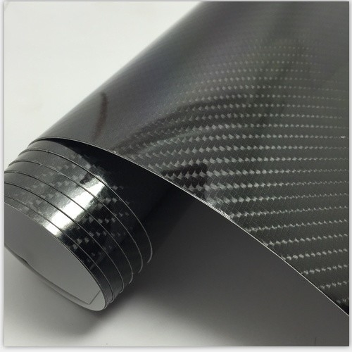 5D zwarte koolstofvezel Inwendige accessoires PVC grondstoffen voor auto's Motorfietsen