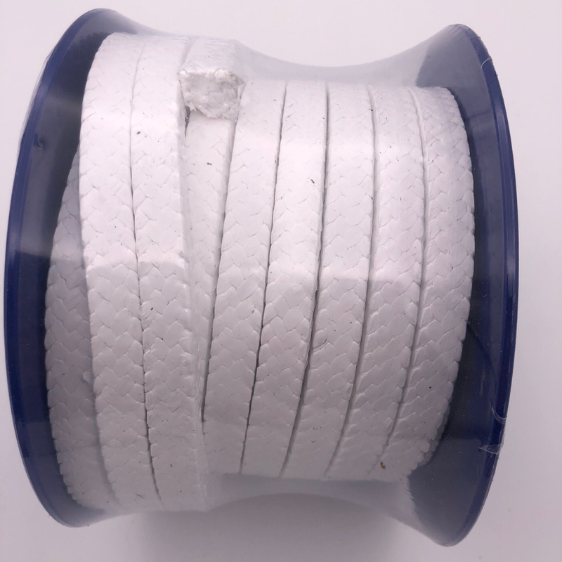 Olie materiaal Wit gevlochten PTFE-klierverpakking voor pompsluiting in maten van 3*3mm tot 60*60mm