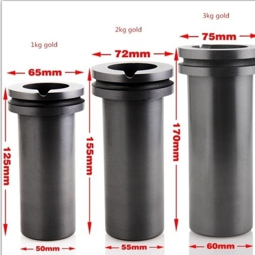 GC-123 100% koolstof 1 kg 2 kg 3 kg grafiet smeltkroes voor het smelten van goud zilver
